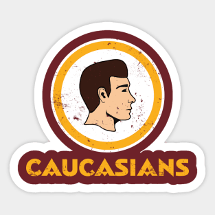 Caucasians Sticker